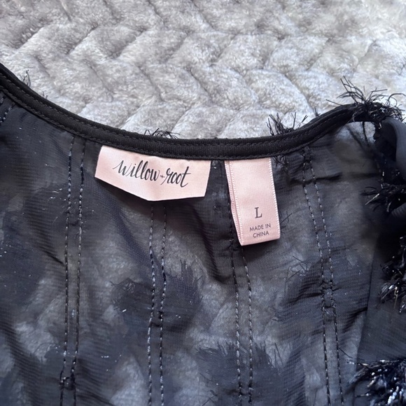 Willow and Root Sparkle Fringe Layered body suit size Large - Picture 5 of 9